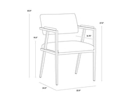 Ventouz Dining Armchair - Bravo Metal