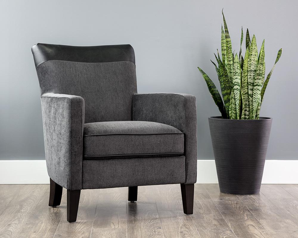 Aston Lounge Chair - Polo Club Kohl Grey / Coal Black