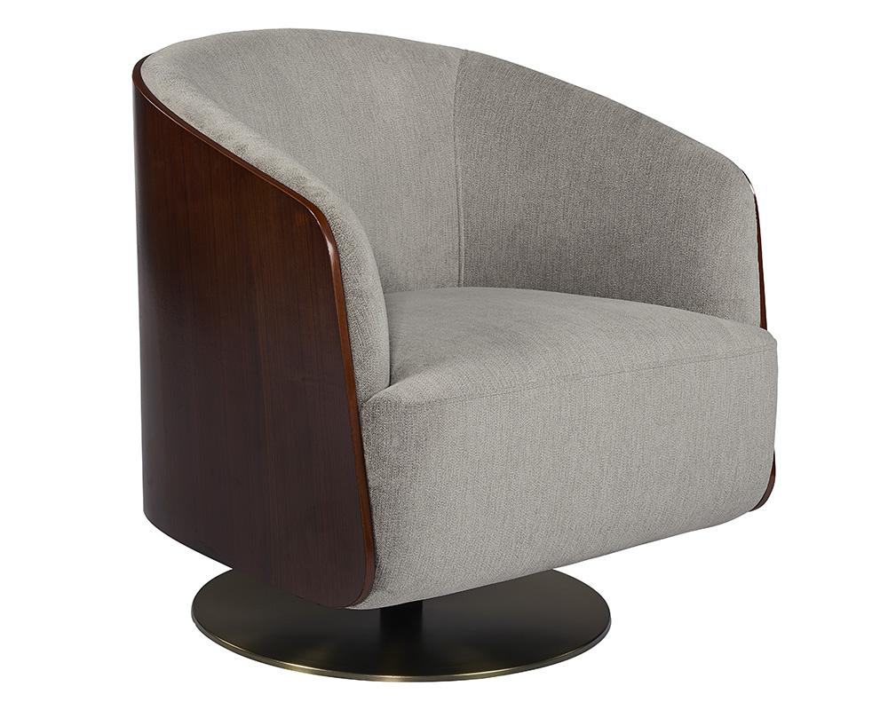 Arnelle Swivel Lounge Chair -  Polo Club Stone