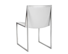 Blair Dining Chair - Stainless Steel - White Croc