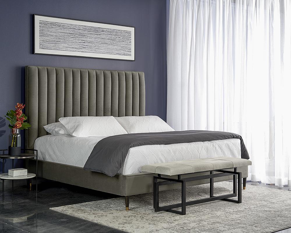 Yosi Bed - King - Antonio Charcoal