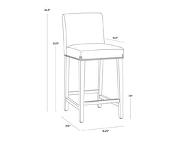 Brooke Counter Stool - Bravo Portabella