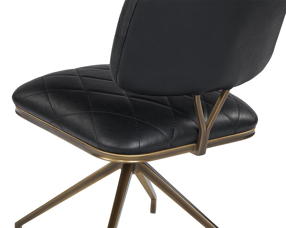 Virtu Swivel Dining Chair - Bravo Black, Set of 2