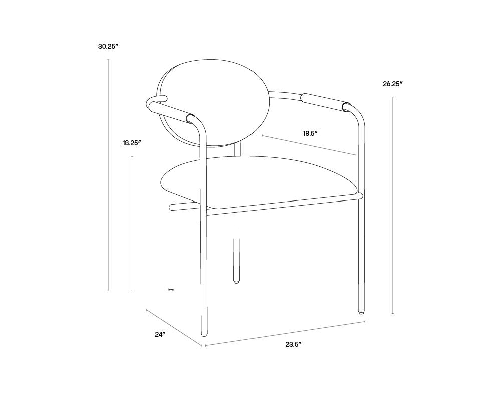 Rylan Dining Armchair - Abbington Black