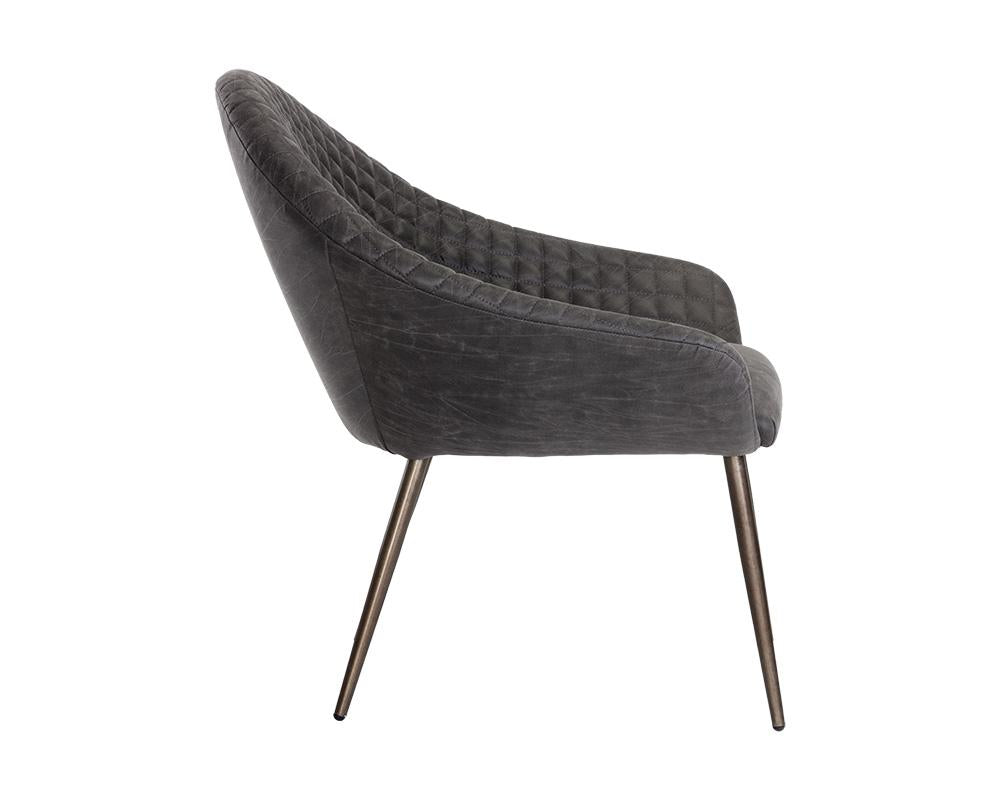 Fletcher Lounge Chair - Vintage Dark Grey