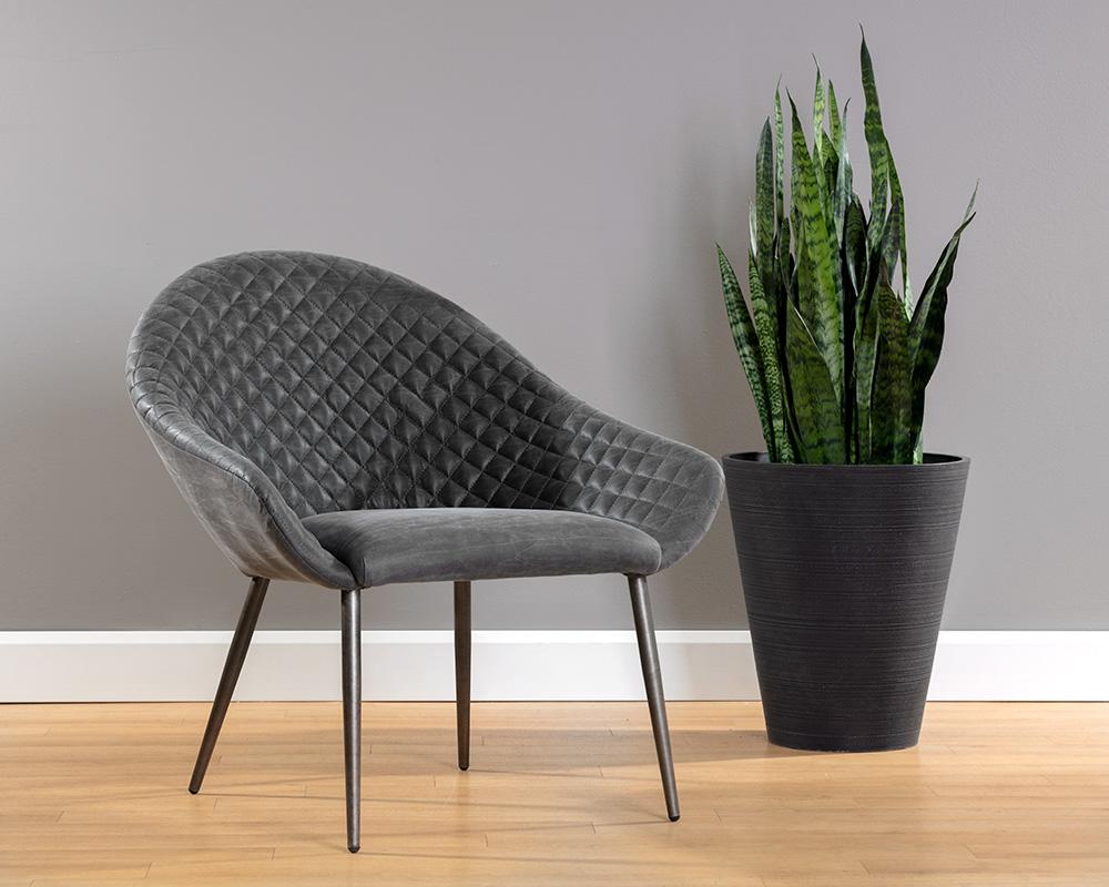 Fletcher Lounge Chair - Vintage Dark Grey