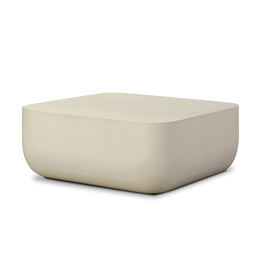 Ivan Square Coffee Table - White Concrete