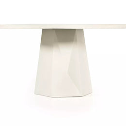 Bowman Outdoor Dining Table, White Concrete by Four Hands