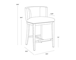 Hayden Counter Stool - Bravo Cream