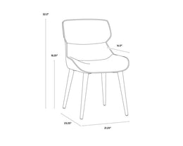 Jesmond Dining Chair - Polo Club Stone / Antonio Charcoal