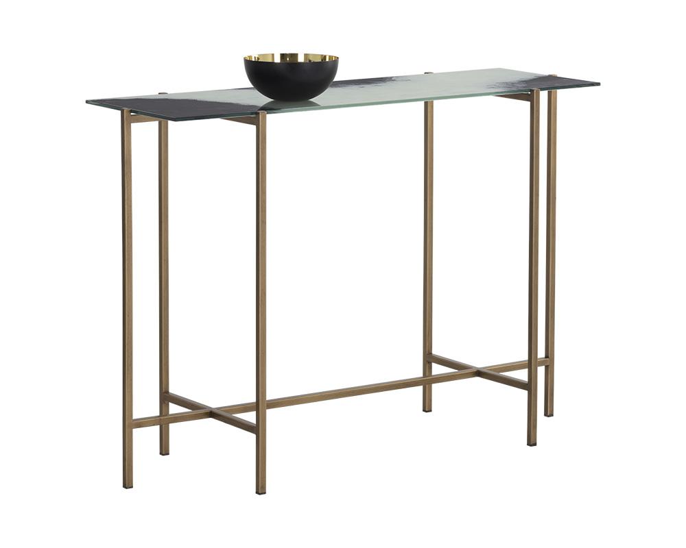 Langston Console Table - Antique Brass