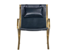 Willis Lounge Chair - Blue Leather