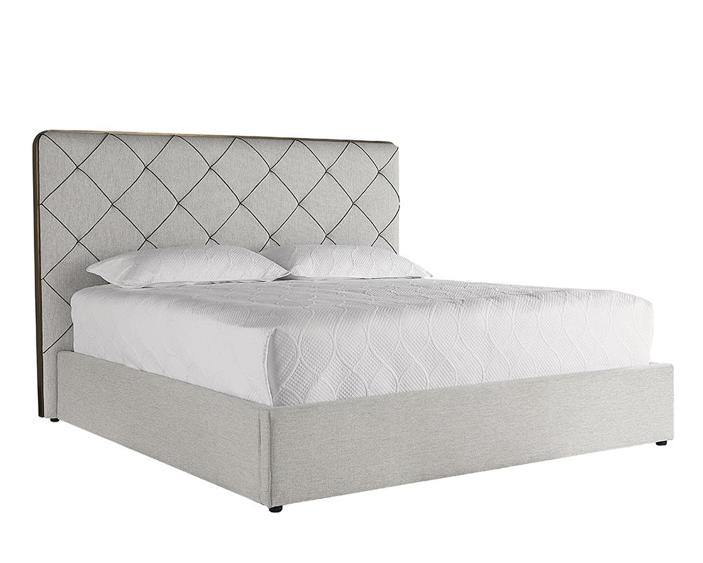 Celestine Bed - King - San Remo Winter Cloud / Diamond Mummy