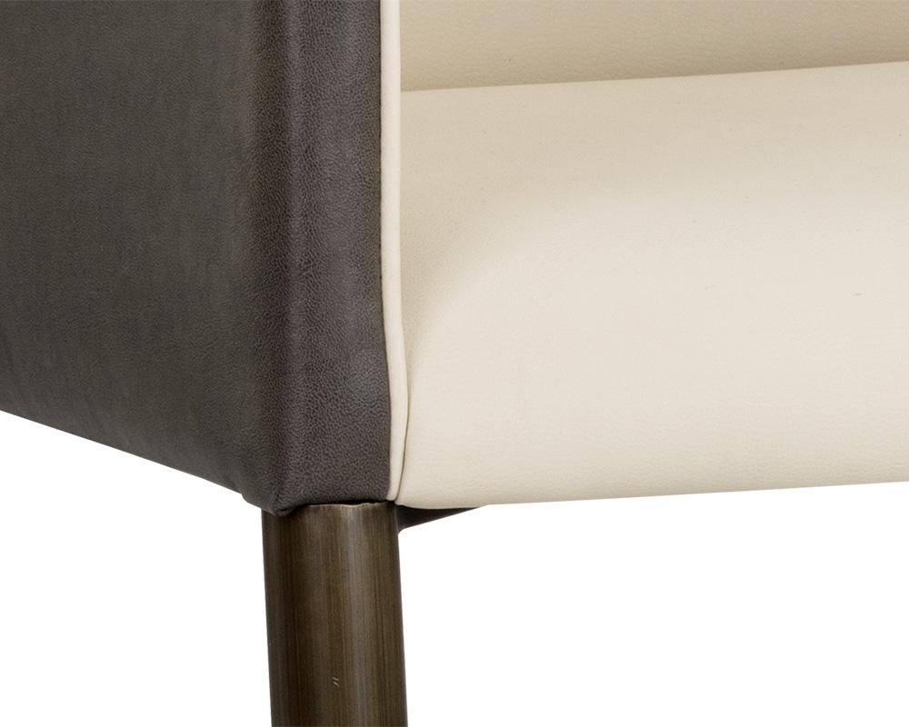 Kylin Dining Armchair - Dillon Cream / Bravo Ash