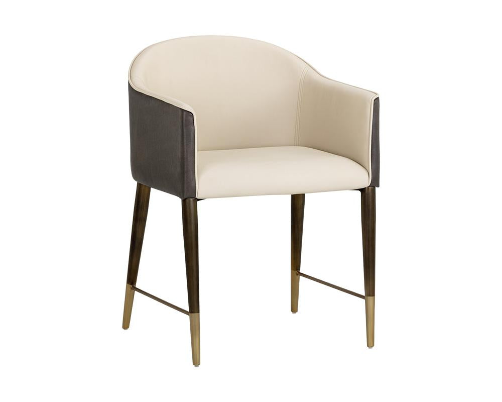 Kylin Dining Armchair - Dillon Cream / Bravo Ash