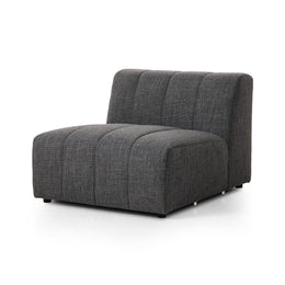 Build Your Own: Langham Channeled Sectional Armless Piece, Saxon Charcoal