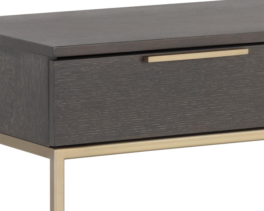 Rebel Console Table With Drawers  - Gold - Charcoal Grey