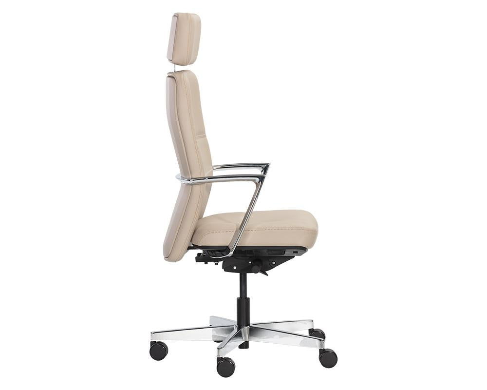 Dennison Office Chair - Cream Leather