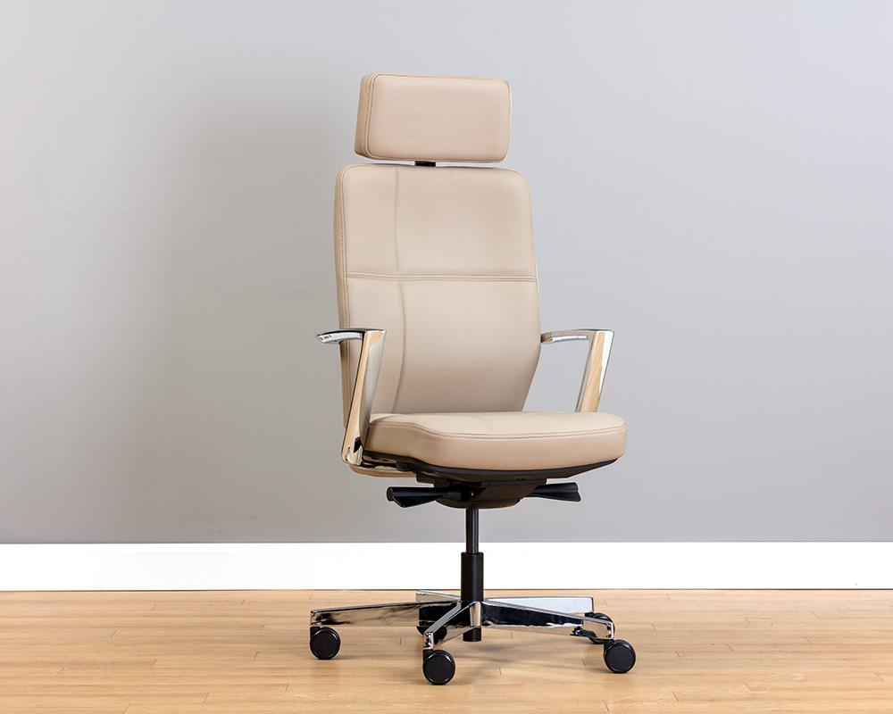 Dennison Office Chair - Cream Leather
