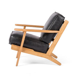 Brooks Lounge Chair - Rialto Ebony - Smoked Drift Oak