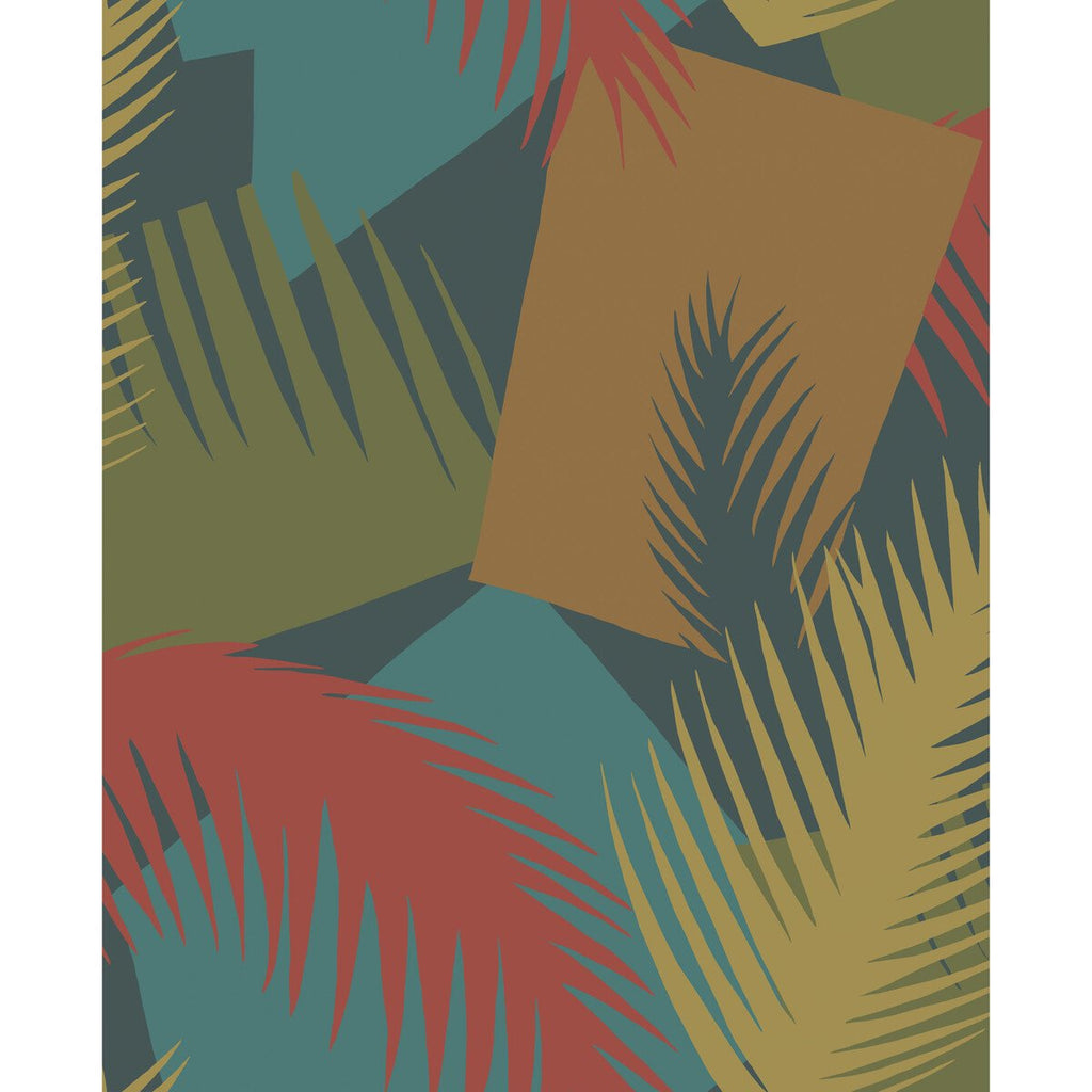 Deco Palm - Red And Blue