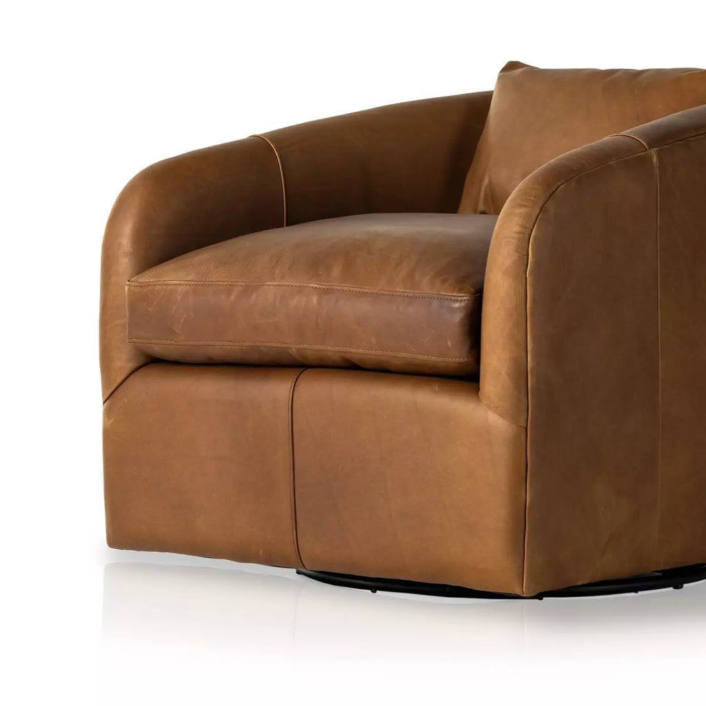 Topanga Swivel Chair, Heirloom Sienna