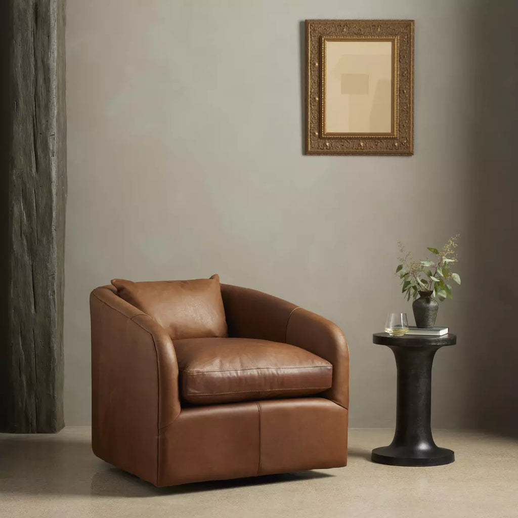 Topanga Swivel Chair, Heirloom Sienna