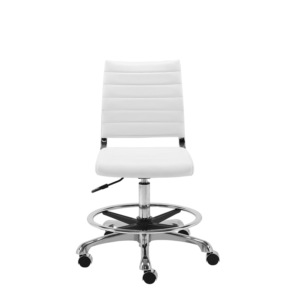 Axel Adjustable Height Drafting Stool - White