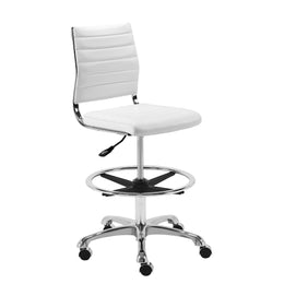 Axel Adjustable Height Drafting Stool - White