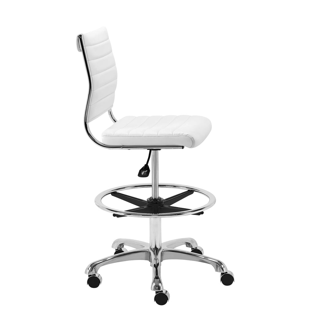 Axel Adjustable Height Drafting Stool - White