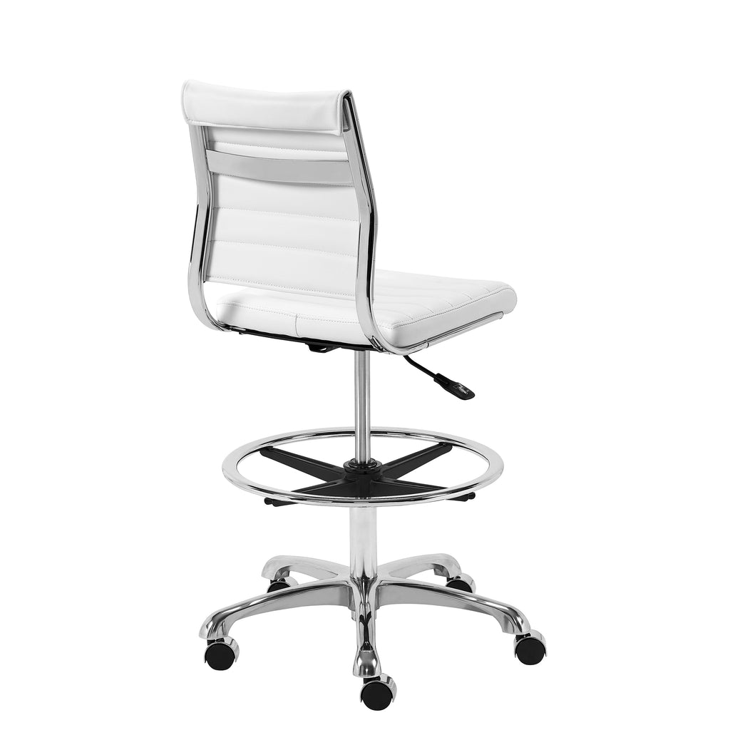 Axel Adjustable Height Drafting Stool - White