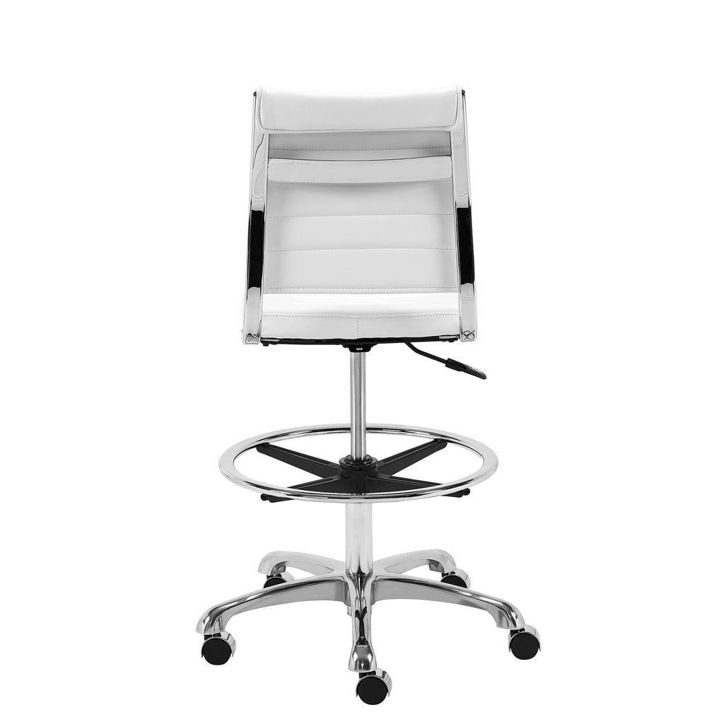 Axel Adjustable Height Drafting Stool - White