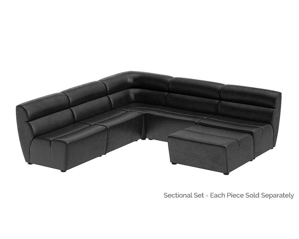 Cornell Modular - Ottoman - Coal Black