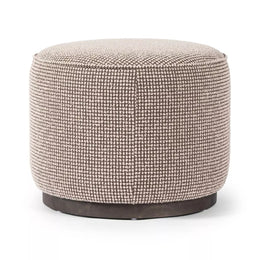 Sinclair Round Ottoman, Barrow Taupe by Four Hands