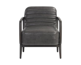 Wilfred Lounge Chair - Brentwood Charcoal Leather