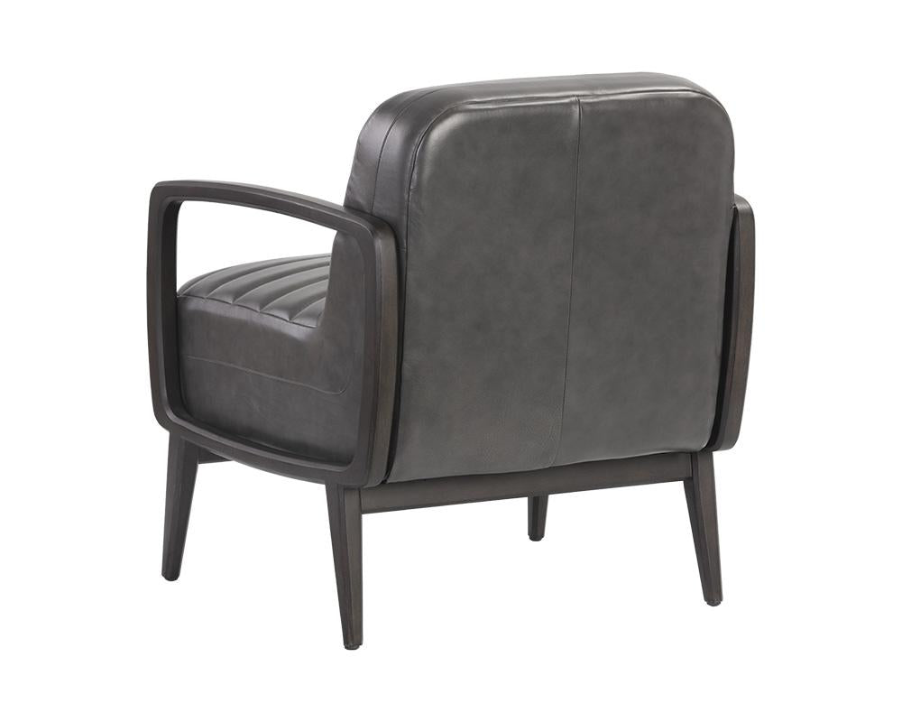 Wilfred Lounge Chair - Brentwood Charcoal Leather