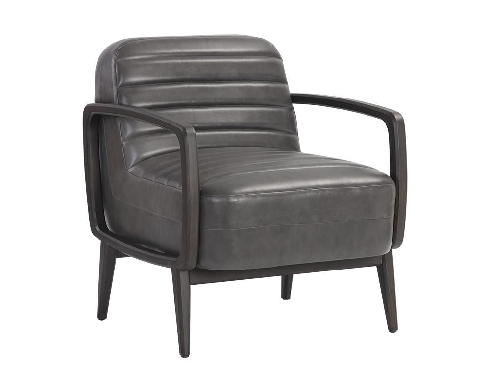 Wilfred Lounge Chair - Brentwood Charcoal Leather