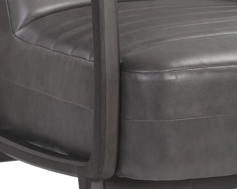 Wilfred Lounge Chair - Brentwood Charcoal Leather