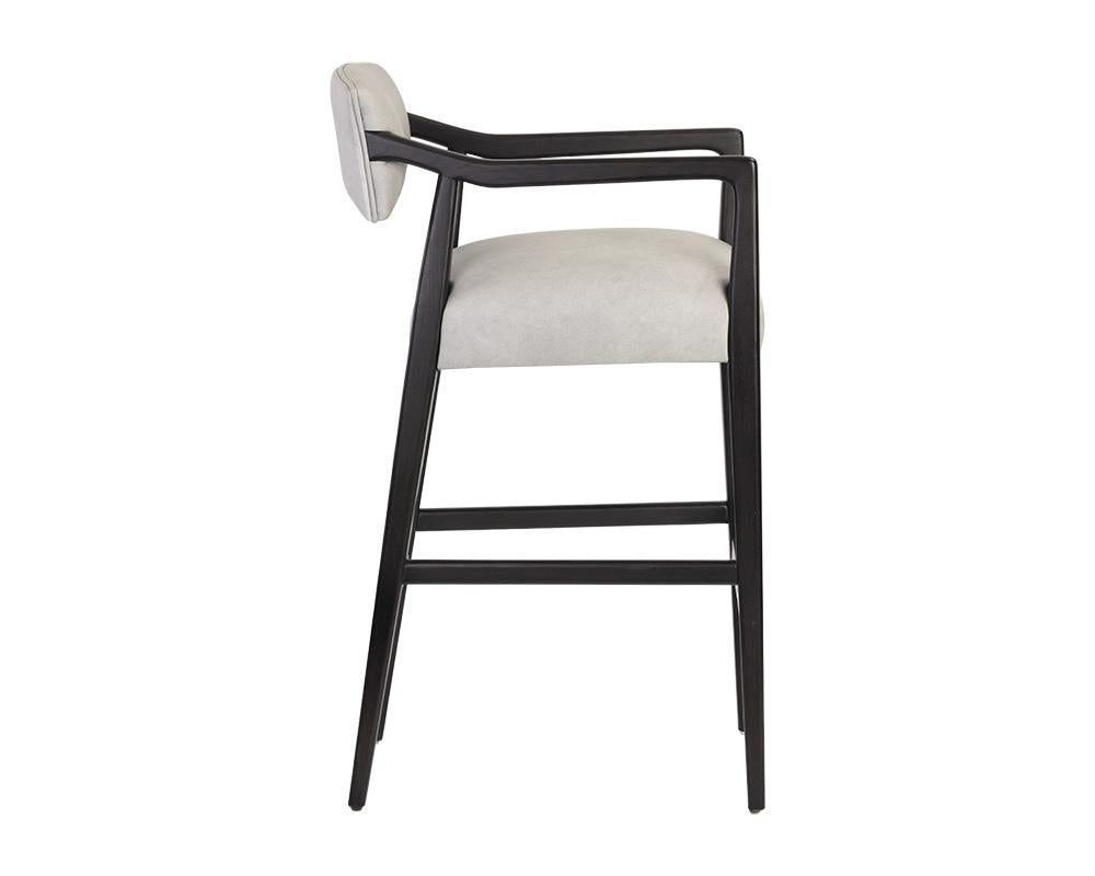 Keagan Barstool - Saloon Light Grey Leather