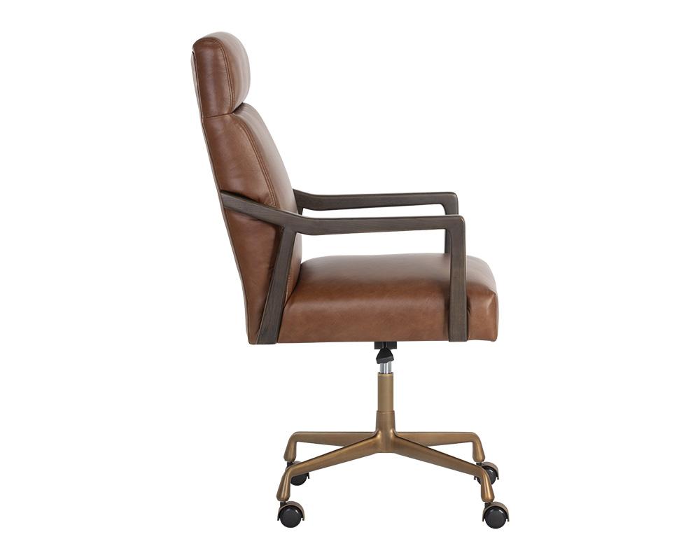 Collin Office Chair - Shalimar Tobacco Leather