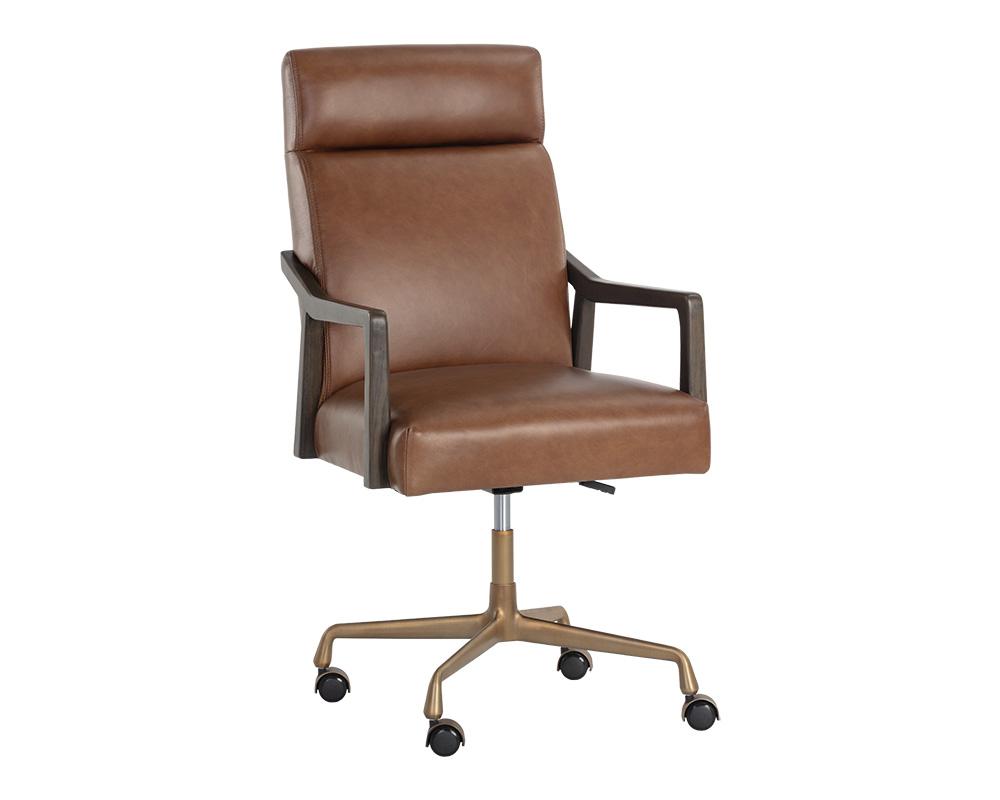 Collin Office Chair - Shalimar Tobacco Leather