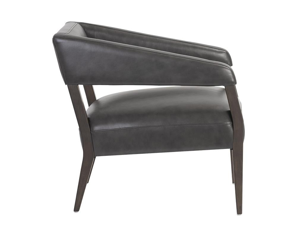 Carlyle Lounge Chair - Brentwood Charcoal Leather