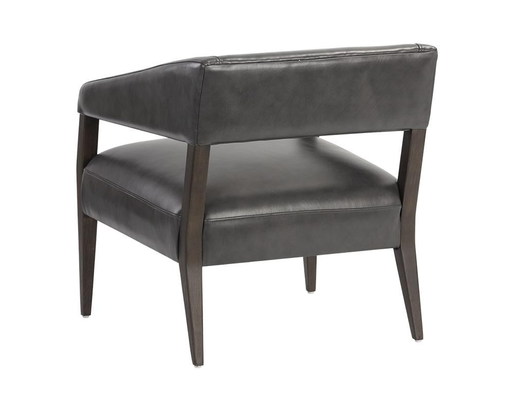 Carlyle Lounge Chair - Brentwood Charcoal Leather