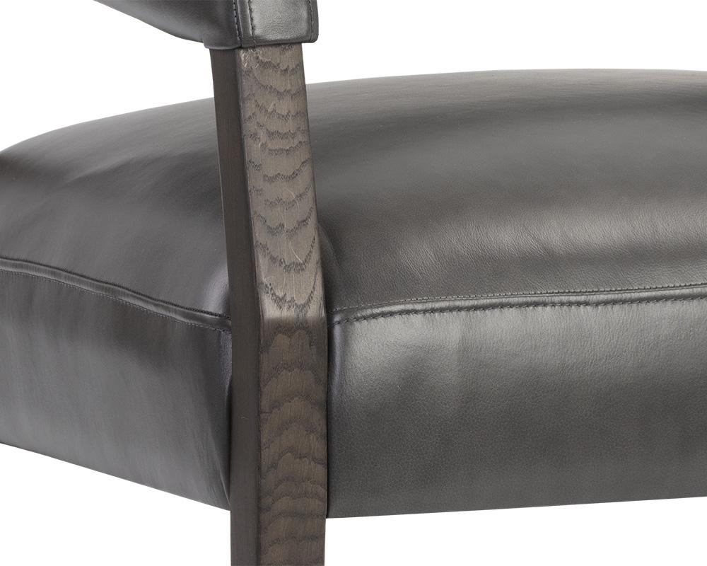 Carlyle Lounge Chair - Brentwood Charcoal Leather