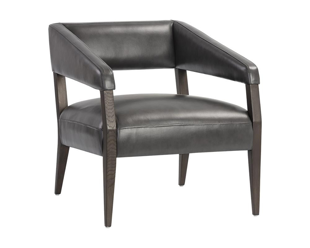 Carlyle Lounge Chair - Brentwood Charcoal Leather