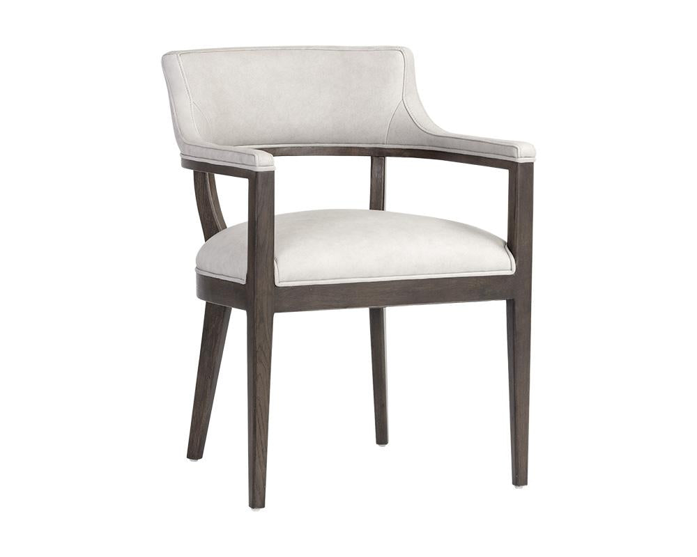 Brylea Dining Armchair - Saloon Light Grey Leather