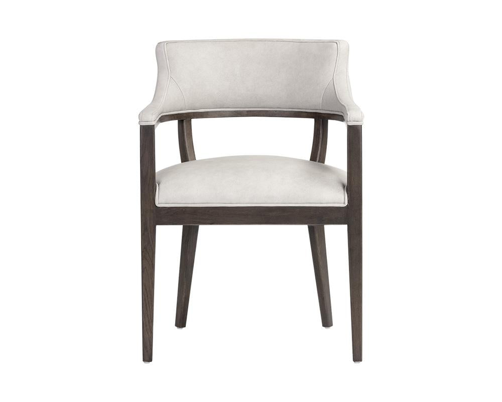 Brylea Dining Armchair - Saloon Light Grey Leather