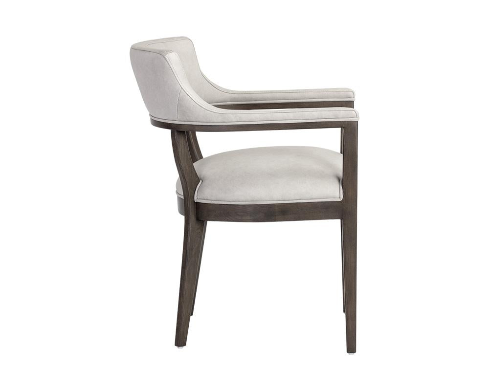 Brylea Dining Armchair - Saloon Light Grey Leather