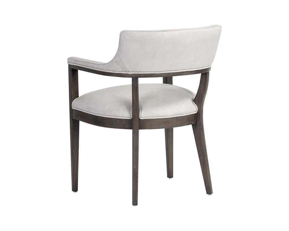 Brylea Dining Armchair - Saloon Light Grey Leather