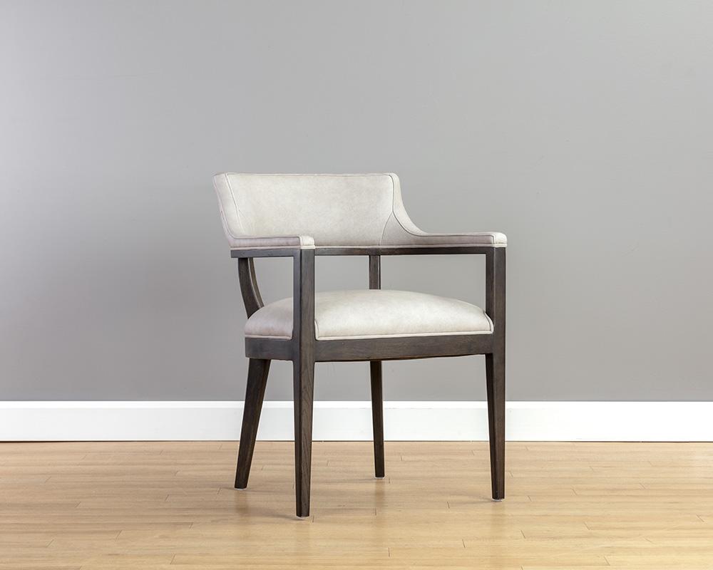 Brylea Dining Armchair - Saloon Light Grey Leather